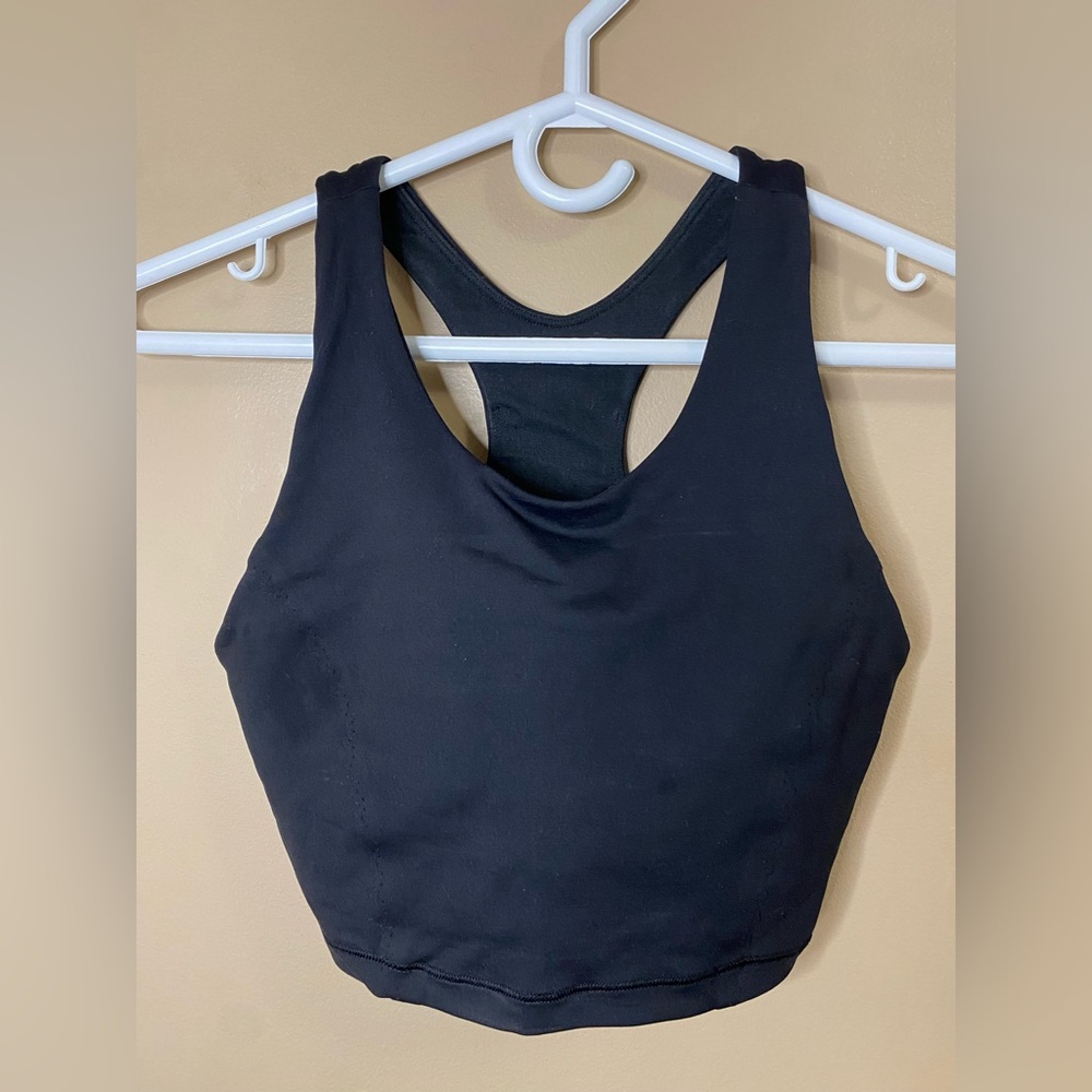 Lululemon Eyelet Longline Sports Bra Top Black